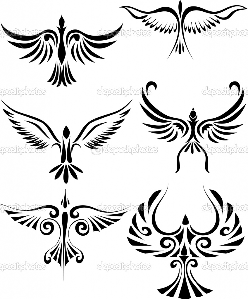 Fabulous Bird Tribal Tattoo Design Inspiration