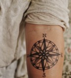 Nautical Compass Tattoo Design For Men