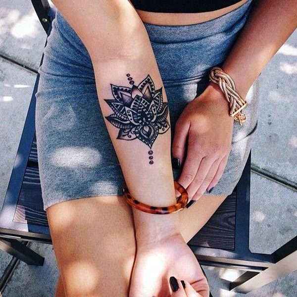 forearm mandala tattoo