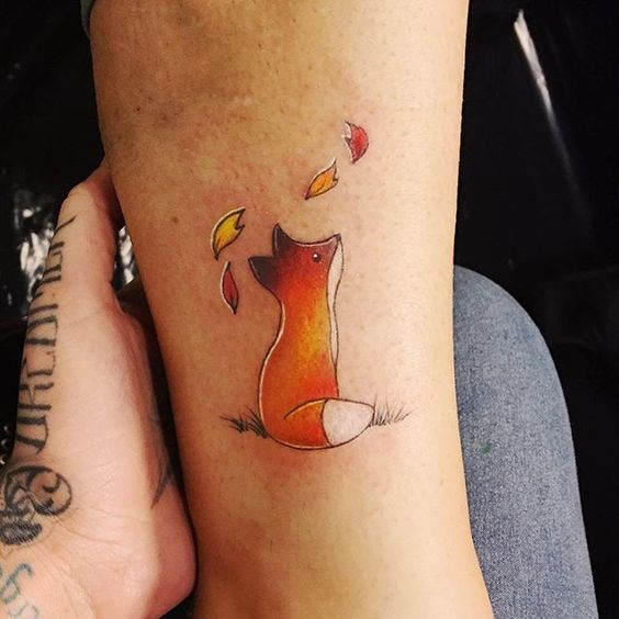 fox-autumn-watercolor-tattoo