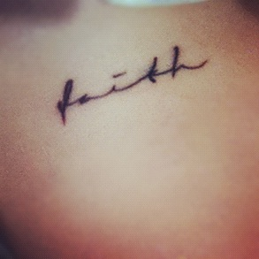 Faith Word Tattoo