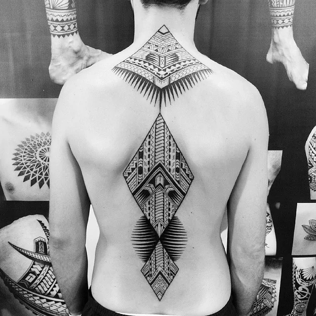 full back tribal tattoo