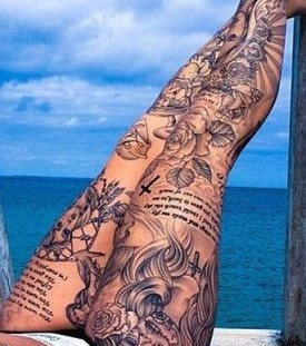 full leg sleeve tattoos for women