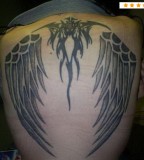 Awesome Tribal Tattoo Design for Upper Back 