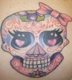 Makems Girly Sugar Skull Tattoo Graphic