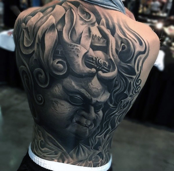 goblin portrait tattoos for men