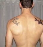 Beautiful Hammerhead Shark Upper Back Tattoo Design