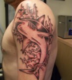 Hammerhead Shark Arm Tattoo Design Image