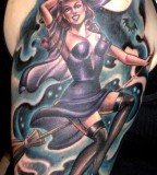 Fantastic Hannah Aitchison Witch Pin Up Tattoo Inspiration 