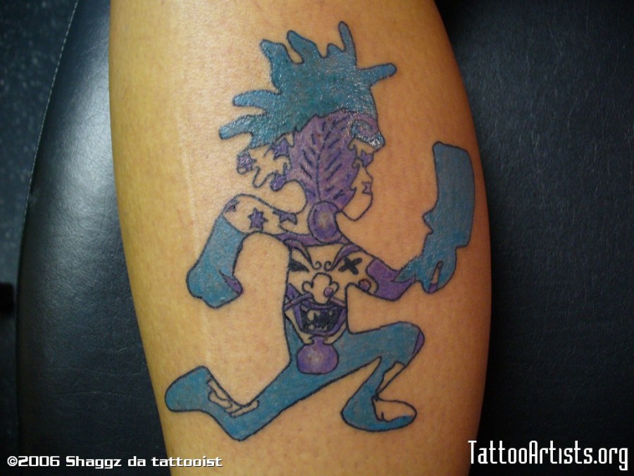Purple Milenko In Hatchetman Tattoo