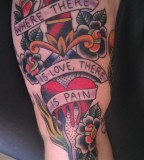 Classy Heart And Dagger Tattoo From Megan Fernandez