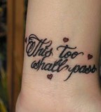 Inspirational Tattoos Design on Wrist 