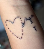 Heart Needle Tattoo Thread Wrist Inspiring Picture 