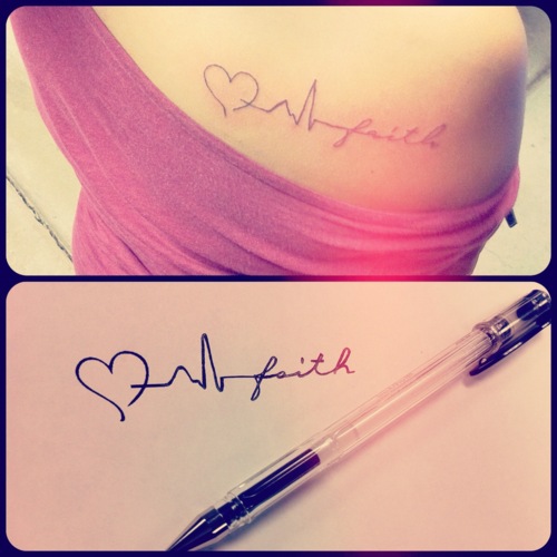 Heart Tattoo With Words