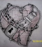 Chain Wrapped Heart Tattoo Sketch By K9productions