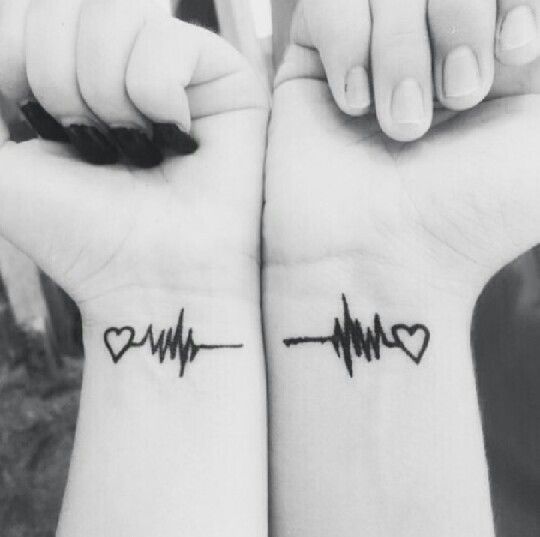 heartbeat couples tattoos