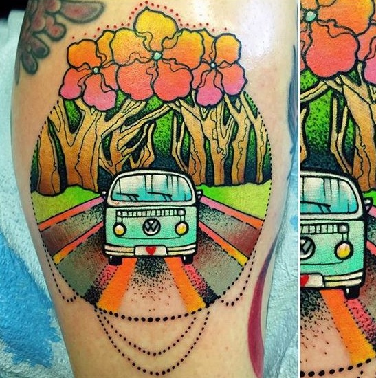 hippy van tattoo