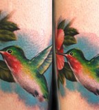 Twin Hummingbird Tattoo Designs