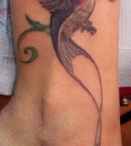 Hummingbird Ankle Charming Tattoos Design