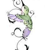 Hummingbird Sketch Tattoo Design