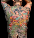 Back Piece Japanese Dragon Tattoos