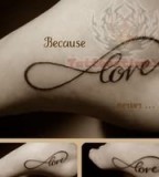 Cool Infinity and Love Sign Themed Tattoo Design