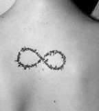 Charming Back Infinity Sign Tattoo Design Sample Picture