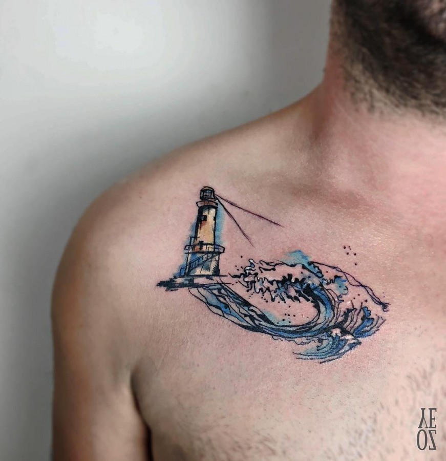 lighthouse-tattoo-by-yelizozcan