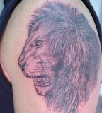 Large Lion Face Tattoo