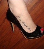 Live Laugh Love Right Foot Tattoo
