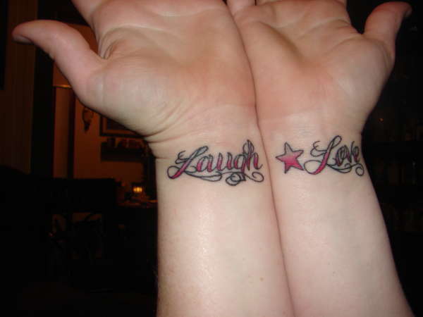 Live Love Laugh Tattoo on Left and Right Wrist