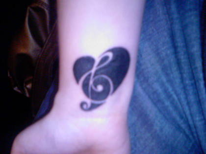 Love Of Music Wrist Tattoo