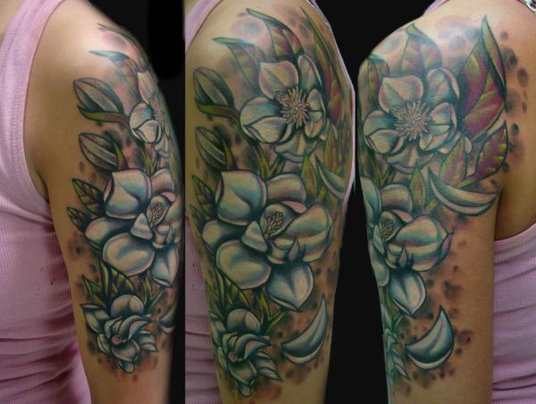 Magnolia Flower 14 Sleeve Photos From James Buster Tattoos By