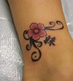 One Of Two Matching Sister Rose Tattoo