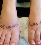 Amazing Tattoo Design For Couples on Foot
