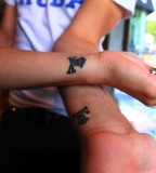 Cute Matching Tattoos for Couple in Love