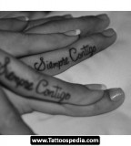 Splendid Matching Finger Tattoo Inspiration For Couples 