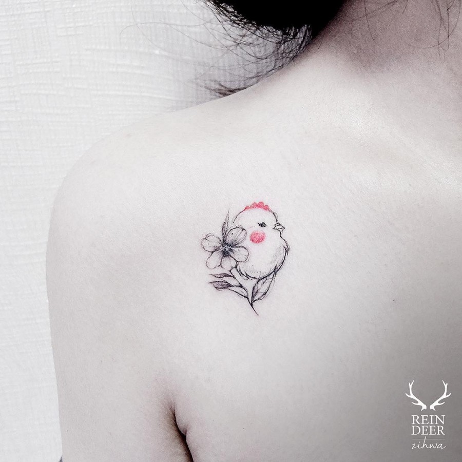 minimalistic-bird-and-flower-tattoos