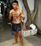 Cool Picture of Muay Thai Fighter Tattoo on Chest