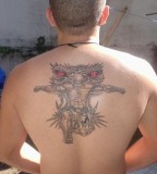 Gallant Back Muay Thai Themed Tattoo Design