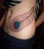 Feather Tattoo Design For Girls