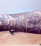 Name Lettering Arm Tattoo Design