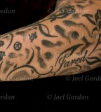 Shaded Name Arm Tattoo Design