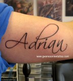 Adrian NAme Tattoo Desogn on Arm