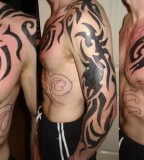 Tattoo Designs of Tribal Tattoo Over-Shoulder / Sleeve Tattoo Designs