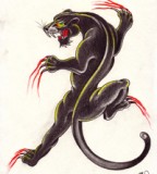 Crawling Panther Tattoo Tattoosymbol