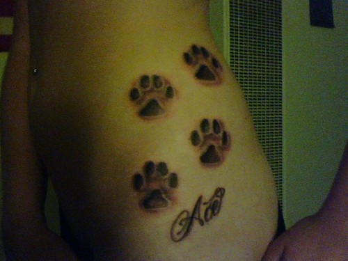 Missouri Dog Paws Tattoo For Girls