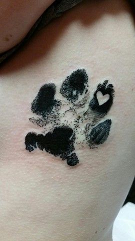 paw with a heart