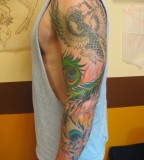 Left Arm Phoenix Tattoos For Men Pictures 