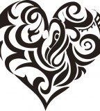 Funky Tribal Heart Tattoos